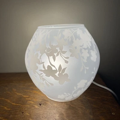 IKEA KNUBBIG  FROSTED GLASS cherry blossom  lamp 18cm / 7 “   - Image 1 of 4