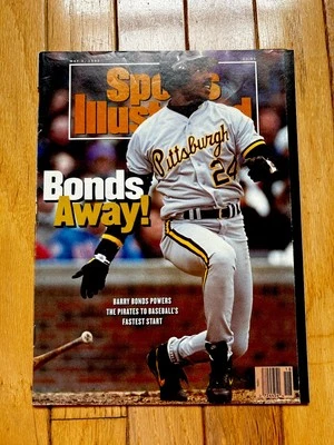 5/4/92 NEWSSTAND Sports Illustrated Barry Bonds 1st Cover Pittsburgh Pirates EX! - Image 1 of 4