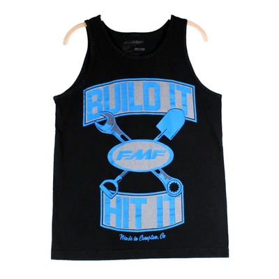 FMF Tank Top Black Men Size M Build It Hit It Flying Machine Dirt Bike Racing - Image 1 of 4