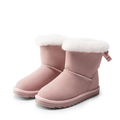 Kids Warm Comfy Girls Faux Fur Snow Boots Ankle Indoor Outdoor Winter Boots - Image 1 of 4