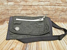 Manduka Go Play Yoga Mat Carrier Zippered Pocket Adjustable Strap Dk Gray Black