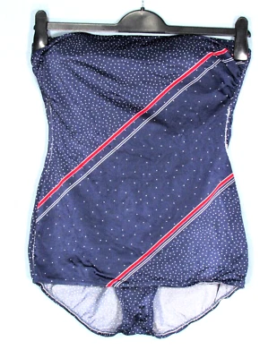 Traje de baño de colección Robby Len Shape-Lee sin tirantes 1 pieza azul lunares 17/18 talla XL Foto 1 de 4