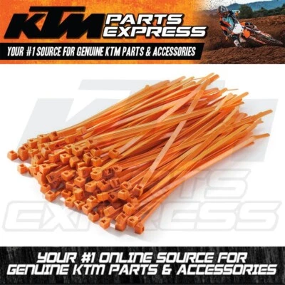 СОВЕРШЕННО НОВЫЙ ОРАНЖЕВЫЙ KTM 8 «ДЮЙМОВ/20 СМ ДЛИНОЙ ОРАНЖЕВЫЙ КАБЕЛЬ МОЛНИИ ГАЛСТУКИ 100 УПАКОВКА U6951130 - Изображение 1 из 4