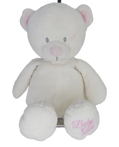 Baby Girl Teddy Bear White Pink Plush Soft Toy KEEL TOYS Cuddly Comforter 25 cm - Picture 1 of 9