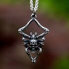 Stainless Steel Men's Necklace Classic Skull Spider Amulet Punk Vintage Jewelry