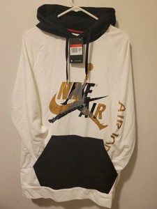 jordan white and gold hoodie