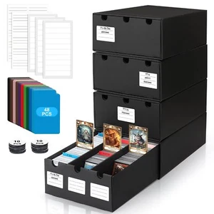 12000+ Trading Card Storage Box with 60 Dividers Organizers for Yugioh MTG TCG - Picture 1 of 7