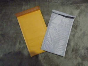 Choose Kraft or Poly Bubble Mailers Size #00 5" X 10"  25 pk - Picture 1 of 1