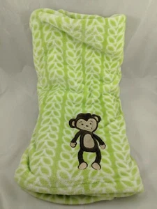 Kimberly Grant Affe Babydecke grüne Blätter 30x40 cm - Bild 1 von 7