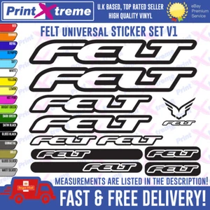 FELT UNIVERSAL Vinyl Decals Stickers Mountain Bike Cycling MTB HIGH QUALITY V1 - Picture 1 of 7
