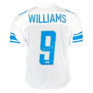 Jameson Williams Signed Detroit White Football Jersey (Beckett) - Picture 1 of 3