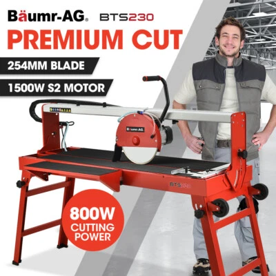 BAUMR-AG Electric Tile Saw 1500W 300mm 12" Blade 920mm Wet Cutter Stone Concrete - image 1 of 4