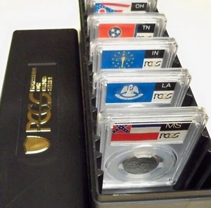 2002-S ALL 5 25c CLAD PCGS PR70DCAM QUARTERS PROOF WASHINGTON MS OH IN TN LA - Picture 1 of 11