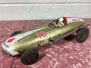 Vintage 12,5" Long Bandai Golden Jet Race Car #18 Blechspielzeugauto Made in Japan - Bild 1 von 14