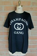 CHAMPAGNE GANG Black T-Shirt 100% Cotton - Unisex size XL - NWOT