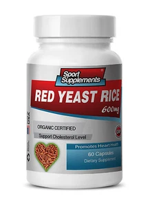 Red Yeast Rice - Organic Red Yeast Rice 600mg - May Help Lower Cholesterol 1B - Picture 1 of 11