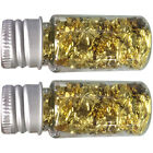 2 Flaschen Dekorativ Kuchen-Goldfoliendekore Nagelglitzer-Pailletten
