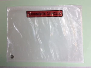 50 x Pochettes Adhésives doc inclus - Impression 2 couleurs (mm) - 225 X 165 - Afbeelding 1 van 3