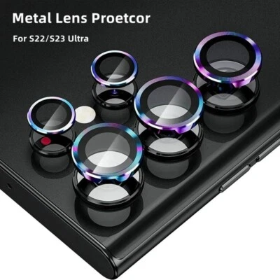 For Samsung S23 S24 Ultra S25 + Metal Tempered Glass Camera Protector Lens Cover - Image 1 of 4