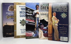 MILWAUKEE BREWERS ~ BASEBALL MEDIA GUIDE LOT OF (5) ~ 1995 -1999 ~ ROBIN YOUNT - Picture 1 of 14
