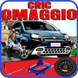 Ruotino Di Scorta 4Fori Misura Ruota Da 15 Per Fiat Pandina Con Kit Cric Crick p - Imagen 1 de 9