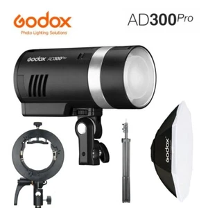 Godox AD300Pro Round Head Outdoor Flash +95cm softbox +S2 bracket +Free Tripod - Picture 1 of 10
