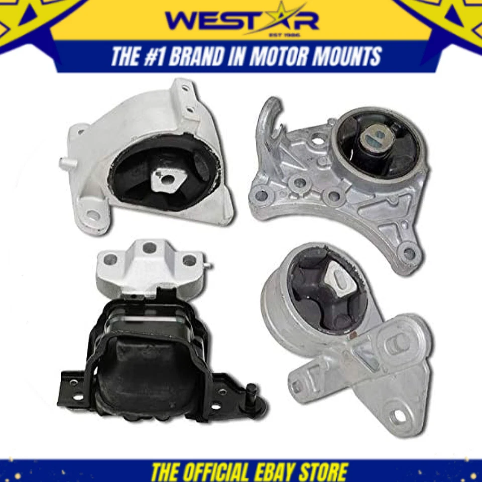 Se adapta a Dodge Caravan/Grand Caravan 2001-2007 3,3 L 3,8 L 2x2 motor y montaje de transmisión 4 piezas Foto 1 de 3