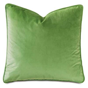 Vesper Velvet Throw Pillow Cover 20x20 in Green - Picture 1 of 4