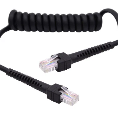 RJ45 Cat6 8P8C UTP Stretch Coiled Cable Lan Ethernet Network Patch Cord 100cm - Image 1 of 4