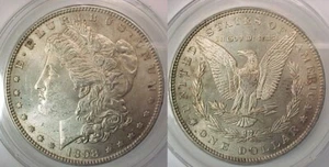1898 P Morgan Silver Dollar Brilliant Uncirculated 62 BU ANACS Certified - Picture 1 of 2