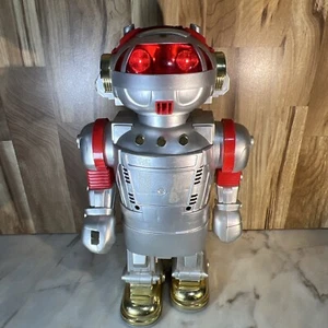 Vintage New Bright 1986 Robot Toy (for repair works a little) parts asi is - Picture 1 of 17
