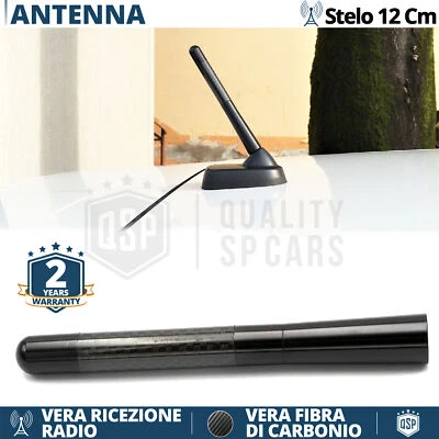 Antenna Corta 12cm Fibra Carbonio PER Suzuki Baleno-Ignis-Liana VERO Segnal RADI - Immagine 1 di 4