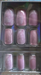 24pcs Claire's Fake Press On Nails False Nails Glue On Nail Vegan Pink - Picture 1 of 5