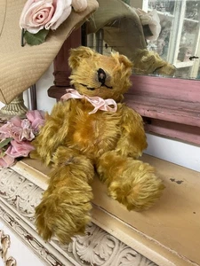 Antiker 14 Zoll 20er Jahre Mohair Bär Stofftier sucht gutes Zuhause #7 - Bild 1 von 5