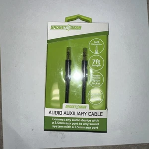 7ft Mobile 3.5mm Stereo Audio Cable - Male to Male Auxiliary Cord - Gold Plated - Picture 1 of 2