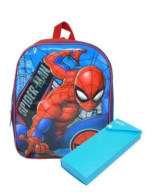 Marvel Spider-Man 15" Backpack Superhero w/ Sliding Pencil Case Set - Image 1 of 4