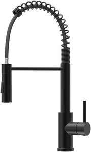 DERW Schwarz Küchenarmatur Ausziehbrause Spüle Anti-Kalk UK SCHWARZ MHseAtic - Bild 1 von 8