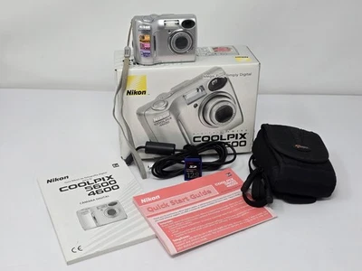 Nikon Coolpix 4600 4.0MP 3x Zoom Digital Camera w/ Case, Cable, SD Card, Manual - Image 1 of 4
