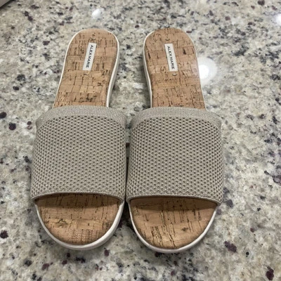 Alex Marie Casperi Slide In Platino sola de cortiça tamanho 8 novo na caixa  - Imagem 1 de 4