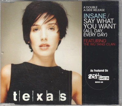 Texas Featuring the Wu Tang Clan Insane CD UK Mercury 1998 with stickered case - Image 1 of 2