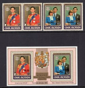 Isole Cook 1987 Diana Set Supplemento + Foglio Souvenir MNH - Foto 1 di 1
