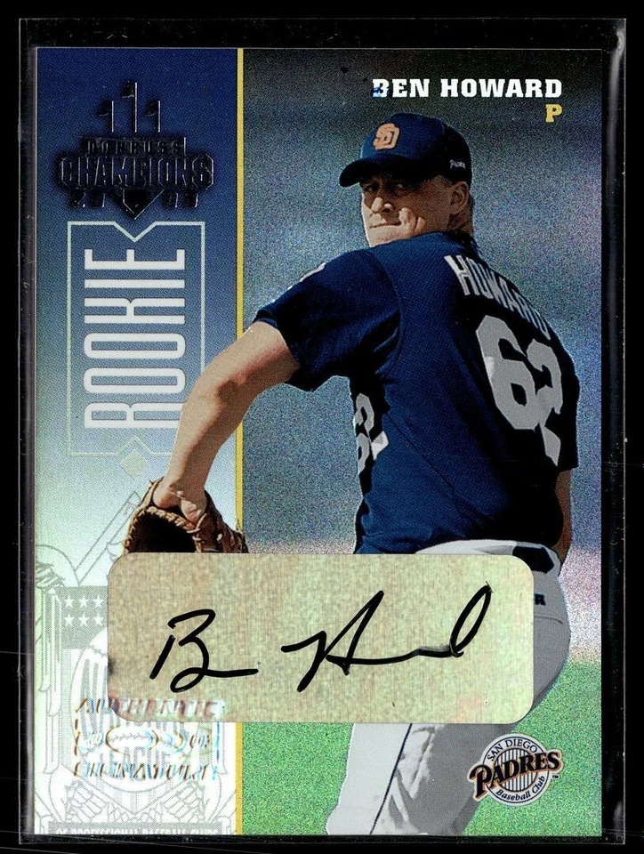 2003 DONRUSS CHAMPIONS ROOKIE BLUE /500 AUTO BEN HOWARD PADRES - Image 1 of 1