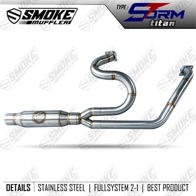 2017-2024 Harley Davidson Touring Road Glide Exhaust System Pipes 2 into 1 fit - Image 1 of 4