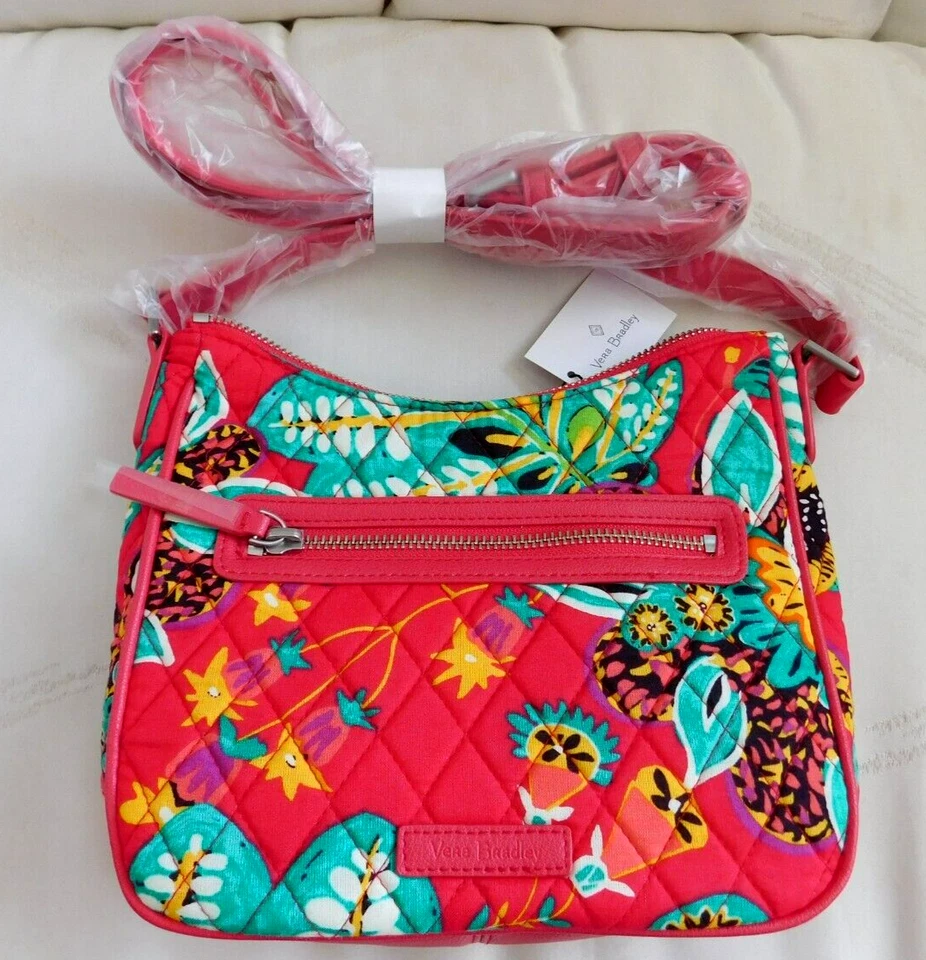 Vera Bradley Rumba Mini Vivian Crossbody Faux Leather Trim 9 Inches