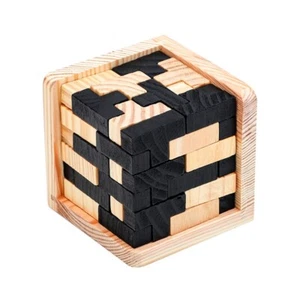 Classic Wood Puzzle Box Denksportaufgaben Verblüffende IQ 3D Puzzles - Bild 1 von 9