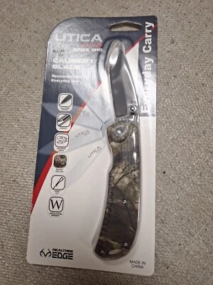 Cuchillo Plegable Utica Calibre 1 Linerlock 2.75" Hoja Inoxidable TRANSPORTE DIARIO NUEVO Foto 1 de 2