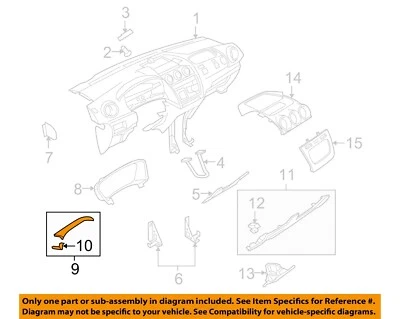 Panel de instrumentos Ford OEM 10-13 Transit Connect 9T1Z61046B54AA Foto 1 de 2