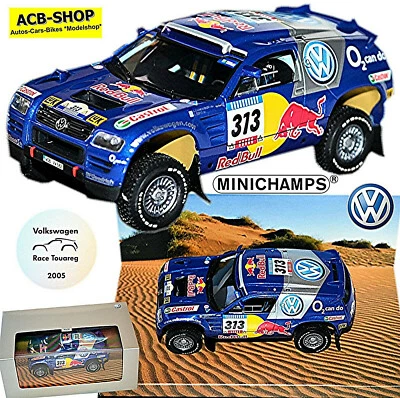 VW Volkswagen Race Touareg 2005 Rallye Dakar #313 Kankkunen Repo 1:43 Minichamps - Immagine 1 di 4