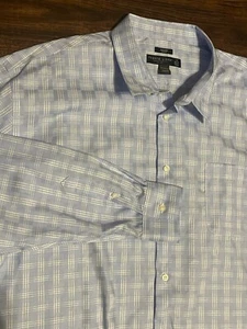 Pronto Uomo Long Sleeve Blue Button Down Men's Shirt 19 36/37 Tall Slim Fit - Picture 1 of 7