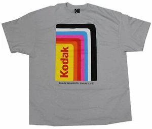 Kodak Polychrome Graphics Polaroid Camera Mens T-Shirt (Grey) - Picture 1 of 3